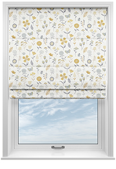 Floral Whimsy, Sunrise - Roman Blind